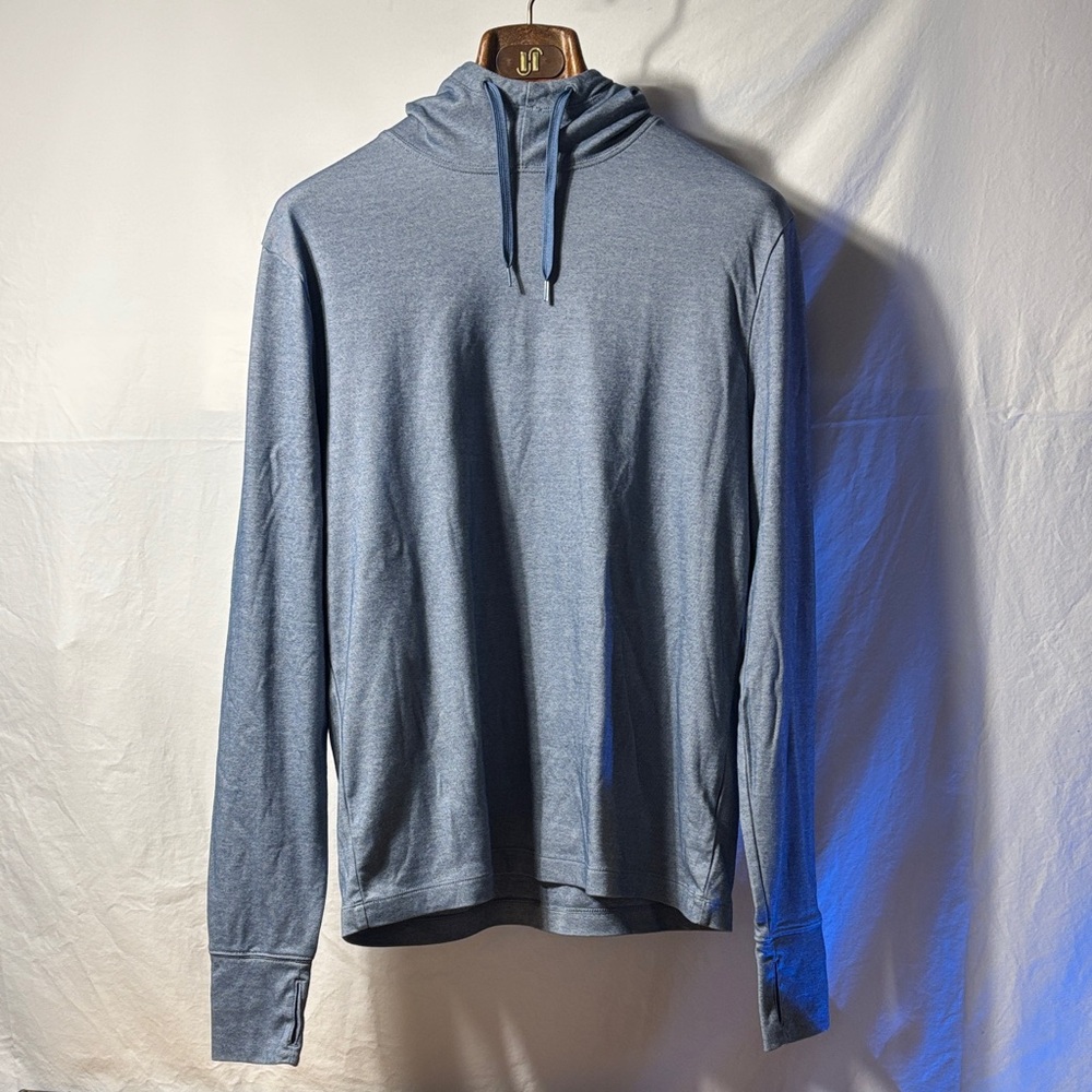 J. Crew Light Blue Hoodie Sweatshirt Tech Fabric